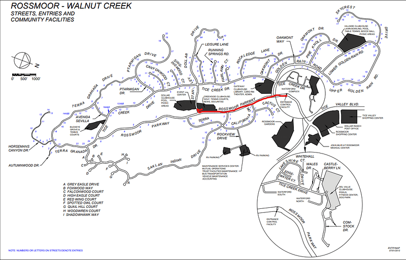 map to Rossmoor Creekside Complex