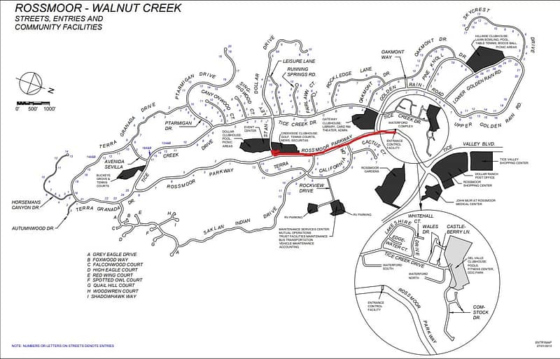 map to Rossmoor Creekside Complex